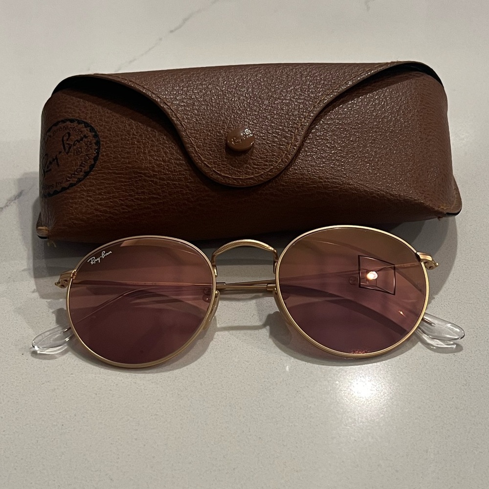 Ray-Ban Women’s Round Flat Lenses Copper
